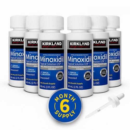 Kirkland 5% Minoxidil Extra Strength Liquid Hair Loss and Hair Regrowth Treatment 6 Month